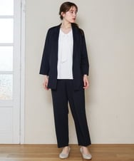 OLBHD43089 eur3(エウルキューブ) 【大きいサイズ/11号サイズあり】ボウタイ風ジョーゼットブラウス ホワイト