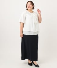 OLBIA26089 eur3(エウルキューブ) 【大きいサイズ/11号サイズあり】マルチウェイブラウス ホワイト(90)