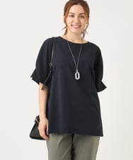 OLBIA43089 eur3(エウルキューブ) 【大きいサイズ】ぽこぽこドットブラウス ネイビー(57)