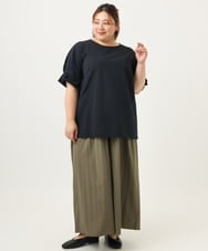 OLBIA43089 eur3(エウルキューブ) 【大きいサイズ】ぽこぽこドットブラウス ネイビー(57)