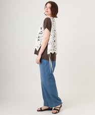 OLBID48119 eur3(エウルキューブ) 【大きいサイズ】エンブロイダリーレースベスト アイボリー