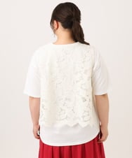 OLBID48119 eur3(エウルキューブ) 【大きいサイズ】エンブロイダリーレースベスト アイボリー