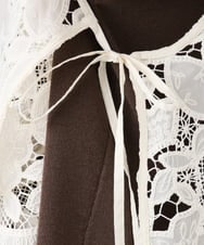 OLBID48119 eur3(エウルキューブ) 【大きいサイズ】エンブロイダリーレースベスト アイボリー