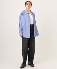 OLBJD01099 eur3(エウルキューブ) 【大きいサイズ】ドロップショルダーシャツ ブルー