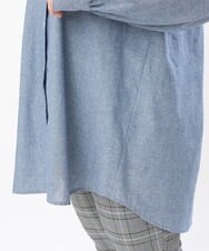 OLBJS02099 eur3(エウルキューブ) 【大きいサイズ/11号サイズあり】ドロップショルダー2WAYシャツ ライトブルー(50)