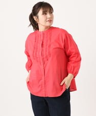 OLBKA05089 eur3(エウルキューブ) 【大きいサイズ】コットンフリルブラウス レッド(05)