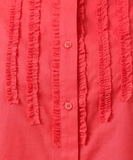OLBKA05089 eur3(エウルキューブ) 【大きいサイズ】コットンフリルブラウス レッド(05)