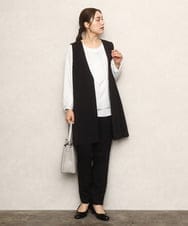 OLBKA09089 eur3(エウルキューブ) 【大きいサイズ/11号サイズあり】ストレッチツイルブラウス アイボリー(80)