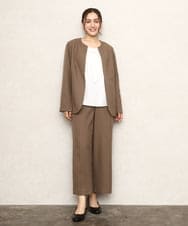 OLBKA09089 eur3(エウルキューブ) 【大きいサイズ/11号サイズあり】ストレッチツイルブラウス ホワイト(90)