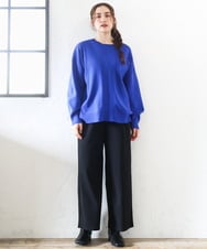 OLCAD10099 eur3(エウルキューブ) 【大きいサイズ】2WAYカーディガン ブルー(55)