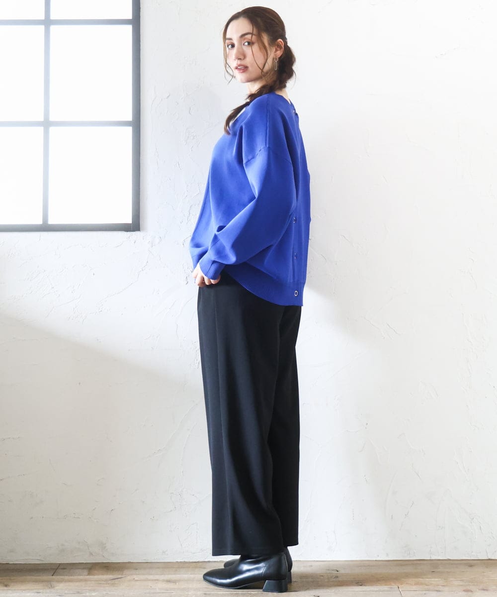 OLCAD10099 eur3(エウルキューブ) 【大きいサイズ】2WAYカーディガン ブルー(55)