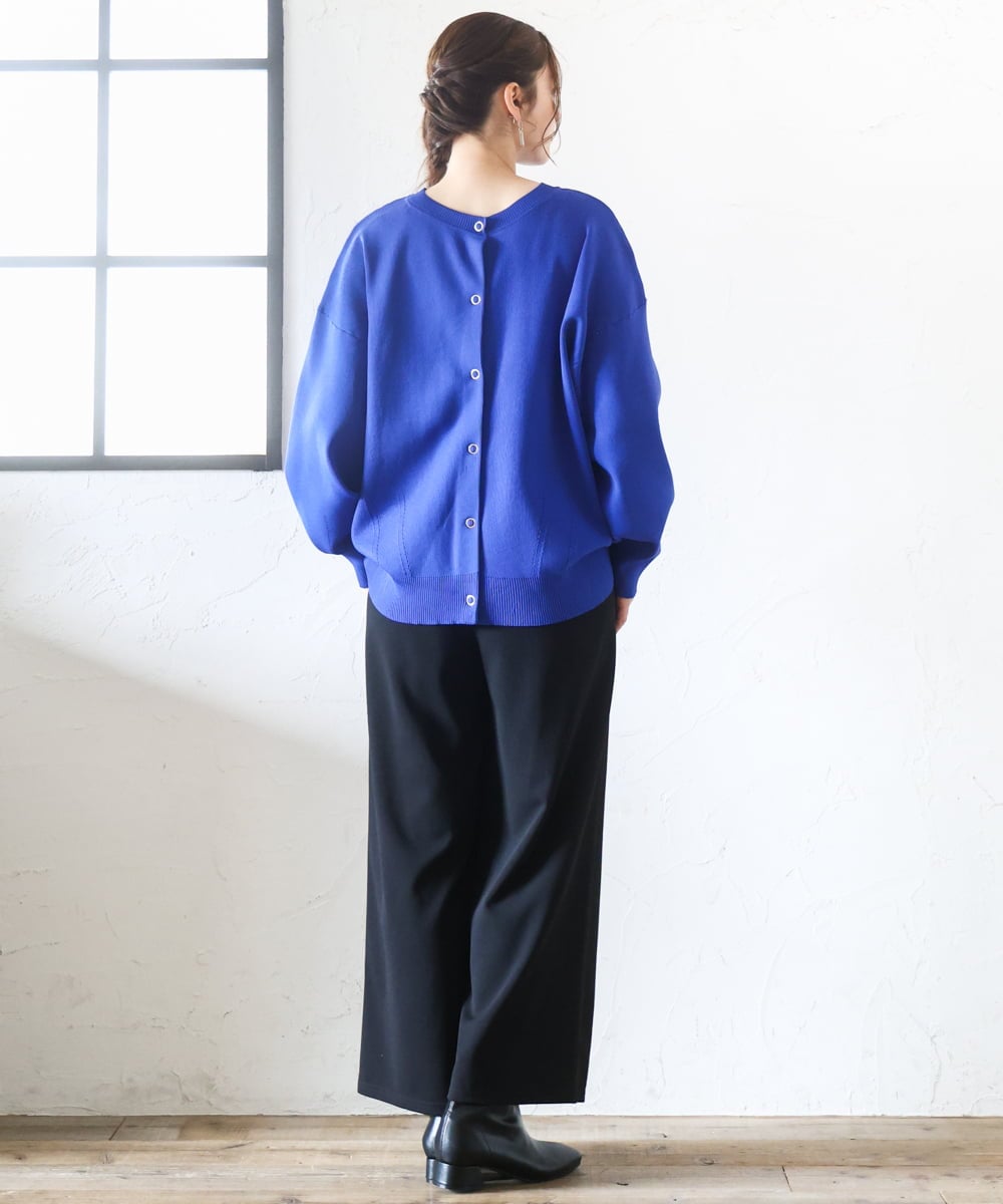 OLCAD10099 eur3(エウルキューブ) 【大きいサイズ】2WAYカーディガン ブルー(55)