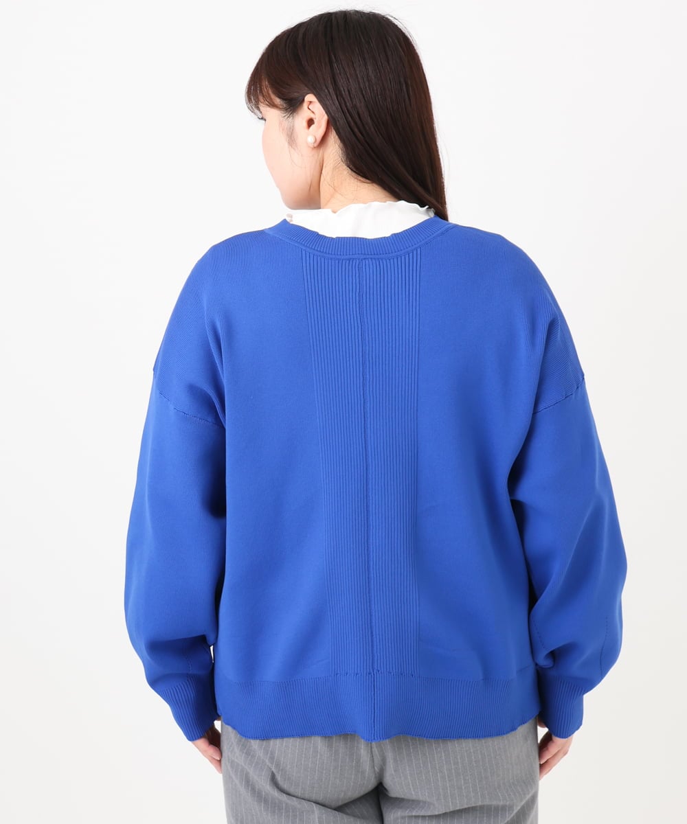 OLCAD10099 eur3(エウルキューブ) 【大きいサイズ】2WAYカーディガン ブルー(55)