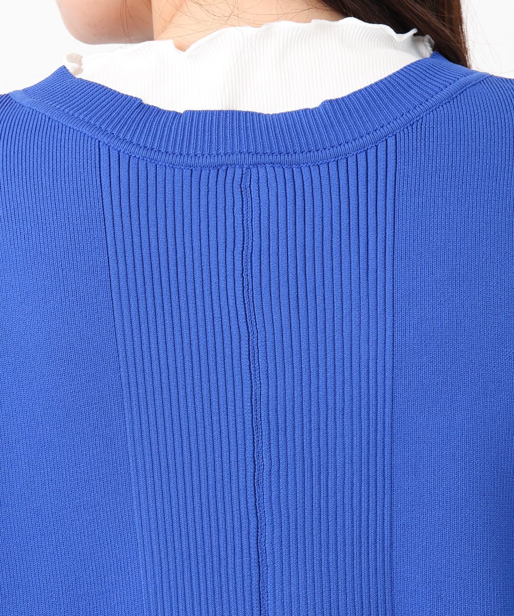 OLCAD10099 eur3(エウルキューブ) 【大きいサイズ】2WAYカーディガン ブルー(55)