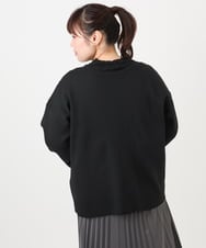 OLCAD10099 eur3(エウルキューブ) 【大きいサイズ】2WAYカーディガン ブラック(94)