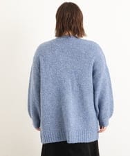OLCAS03090 eur3(エウルキューブ) 【大きいサイズ】ミックスヤーンローゲージカーディガン ブルー(55)