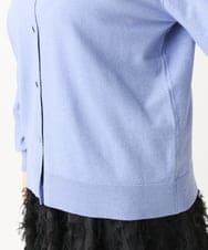 OLCBV09089 eur3(エウルキューブ) 【大きいサイズ】ビジューボタンニットカーディガン ブルー(55)