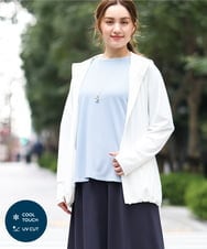 OLCGA21099 eur3(エウルキューブ) 【大きいサイズ/機能素材アイテム】接触冷感ラッシュガード ホワイト(90)