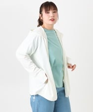 OLCGA21099 eur3(エウルキューブ) 【大きいサイズ/機能素材アイテム】接触冷感ラッシュガード ホワイト(90)