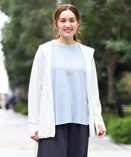 OLCGA21099 eur3(エウルキューブ) 【大きいサイズ/機能素材アイテム】接触冷感ラッシュガード ホワイト(90)