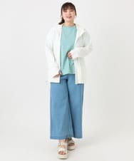 OLCGA21099 eur3(エウルキューブ) 【大きいサイズ/機能素材アイテム】接触冷感ラッシュガード ホワイト(90)