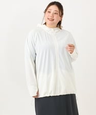 OLCGA21099 eur3(エウルキューブ) 【大きいサイズ/機能素材アイテム】接触冷感ラッシュガード ホワイト(90)