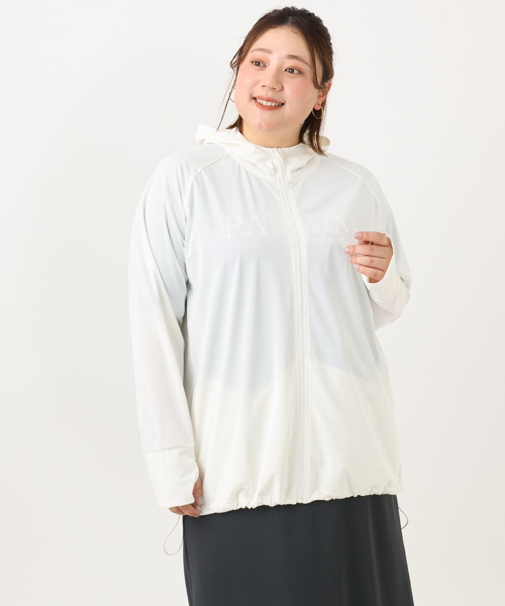 OLCGA21099 eur3(エウルキューブ) 【大きいサイズ/機能素材アイテム】接触冷感ラッシュガード ホワイト(90)