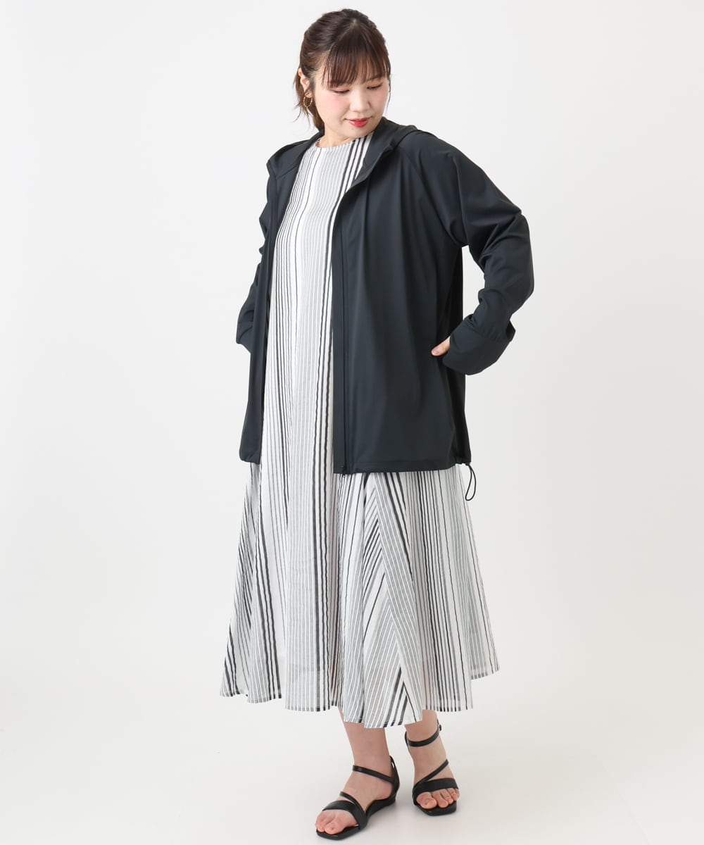 OLCGA21099 eur3(エウルキューブ) 【大きいサイズ/機能素材アイテム】接触冷感ラッシュガード ブラック(94)