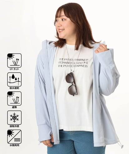 OLCGD08099 eur3 【大きいサイズ/機能素材アイテム】接触冷感ラッシュガード