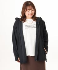 OLCGD08099 eur3(エウルキューブ) 【大きいサイズ/機能素材アイテム】接触冷感ラッシュガード ブラック