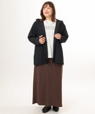 OLCGD08099 eur3(エウルキューブ) 【大きいサイズ/機能素材アイテム】接触冷感ラッシュガード ブラック