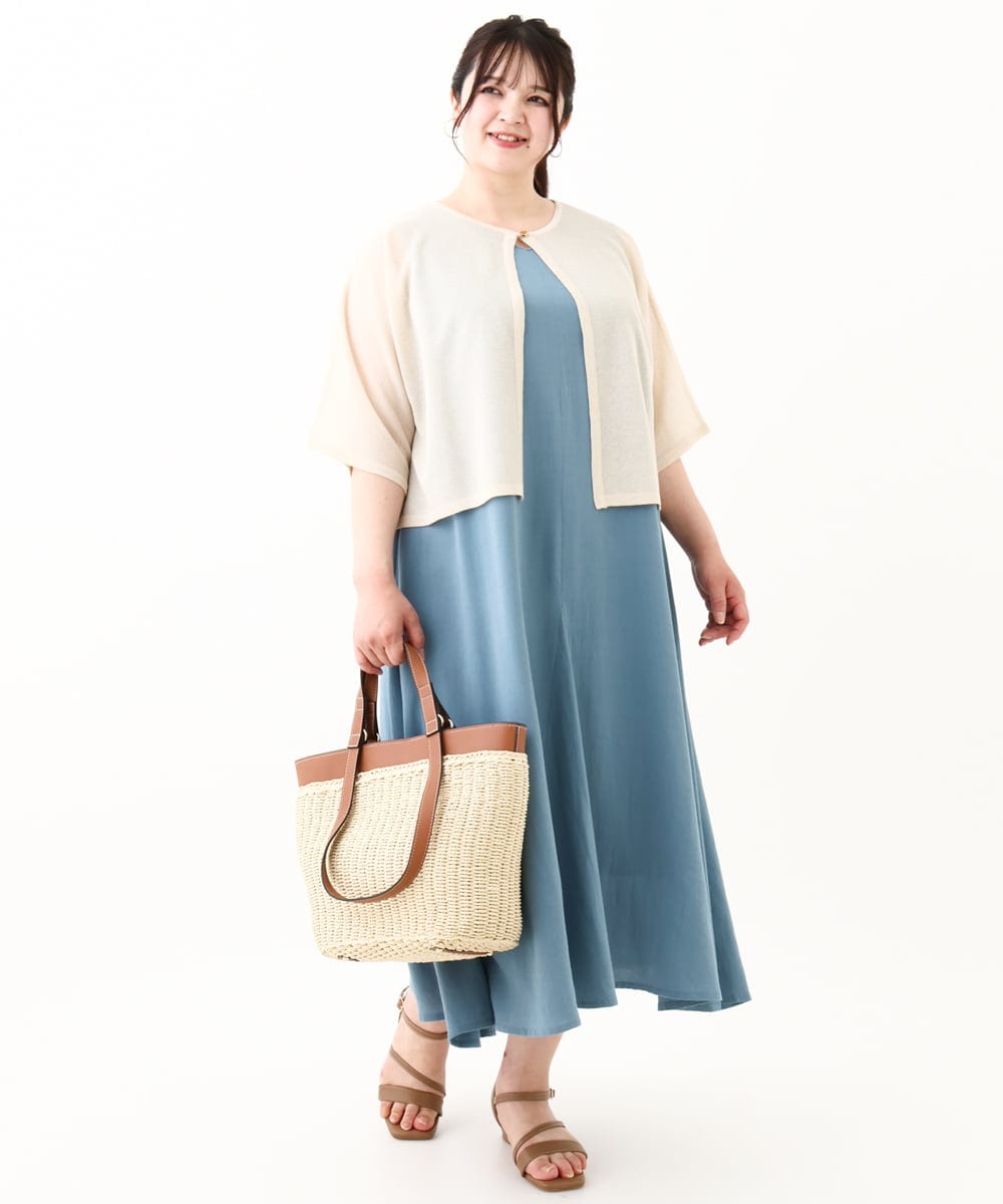 OLCHV12089 eur3(エウルキューブ) 【大きいサイズ】ボレロカーディガン アイボリー(80)