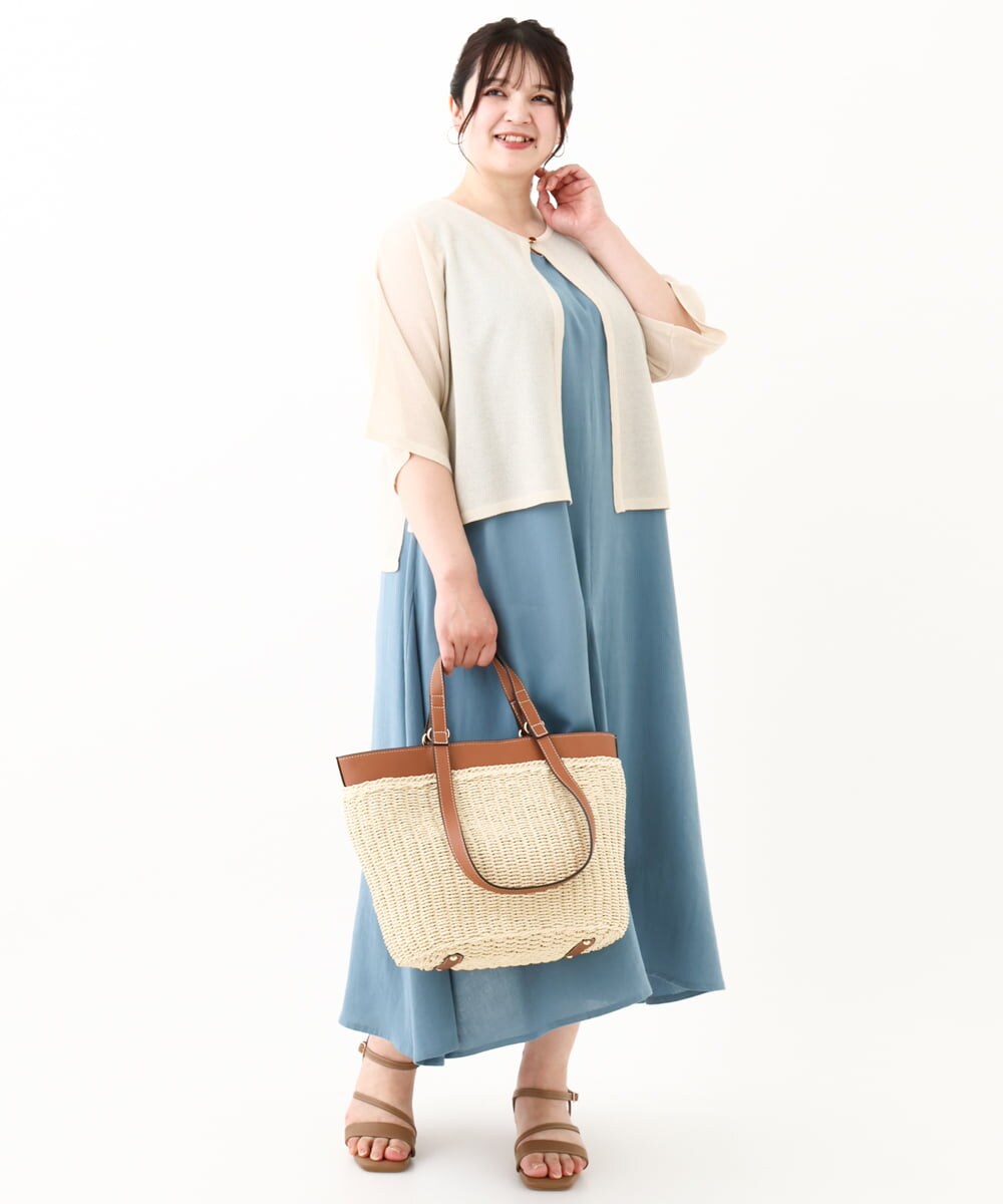 OLCHV12089 eur3(エウルキューブ) 【大きいサイズ】ボレロカーディガン アイボリー(80)