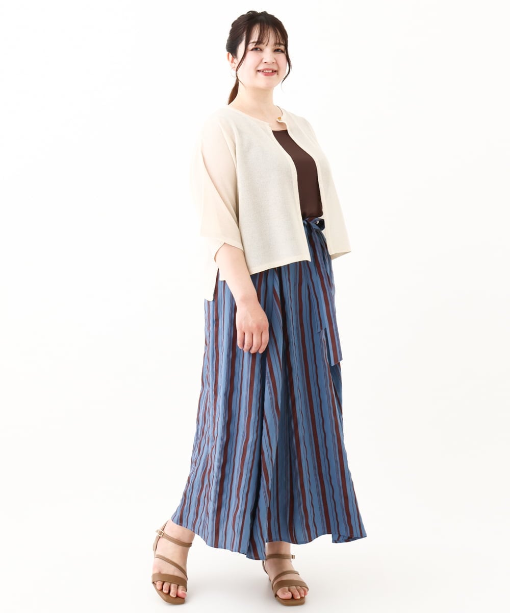 OLCHV12089 eur3(エウルキューブ) 【大きいサイズ】ボレロカーディガン アイボリー(80)