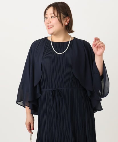 OLCIA13099 eur3 【大きいサイズ】ジョーゼットボレロ