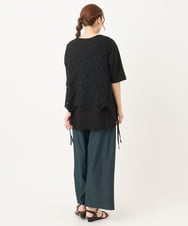 OLCIA24099 eur3(エウルキューブ) 【大きいサイズ】クロシェ風ベスト ブラック(94)