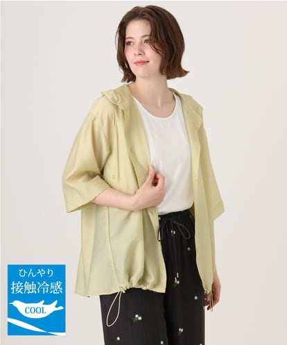 OLCID13109 eur3 【大きいサイズ／接触冷感】シア―フーディブラウス