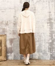 OLCKA03099 eur3(エウルキューブ) 【大きいサイズ】スエードタッチダンボールパーカー アイボリー(80)