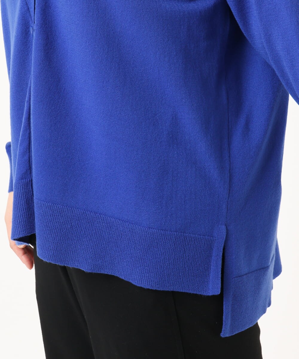 OLCKA05099 eur3(エウルキューブ) 【大きいサイズ/洗える】Vネックカーディガン ブルー(55)