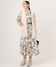 OLCKA07099 eur3(エウルキューブ) 【大きいサイズ】ファーポケットベスト アイボリー(80)