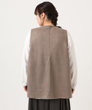 OLCKA07099 eur3(エウルキューブ) 【大きいサイズ】ファーポケットベスト モカ(84)