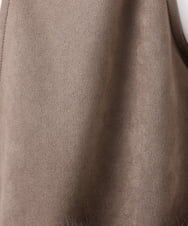 OLCKA07099 eur3(エウルキューブ) 【大きいサイズ】ファーポケットベスト モカ(84)