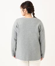 OLCLA08099 eur3(エウルキューブ) 【大きいサイズ】Vネックゴールドボタンカーディガン グレー(92)