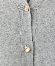 OLCLA08099 eur3(エウルキューブ) 【大きいサイズ】Vネックゴールドボタンカーディガン グレー(92)