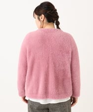 OLCLA09119 eur3(エウルキューブ) 【大きいサイズ】フラッフィージャケット ピンク(03)
