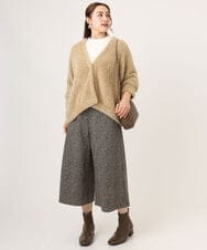 OLCLA09119 eur3(エウルキューブ) 【大きいサイズ】フラッフィージャケット ベージュ(82)