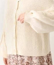 OLCLS07089 eur3(エウルキューブ) 【大きいサイズ】洗える2WAYカーディガン アイボリー(80)