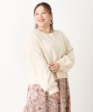 OLCLS07089 eur3(エウルキューブ) 【大きいサイズ】洗える2WAYカーディガン アイボリー(80)