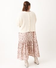 OLCLS07089 eur3(エウルキューブ) 【大きいサイズ】洗える2WAYカーディガン アイボリー(80)