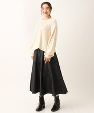 OLCLS07089 eur3(エウルキューブ) 【大きいサイズ】洗える2WAYカーディガン アイボリー(80)